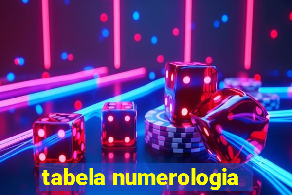 tabela numerologia